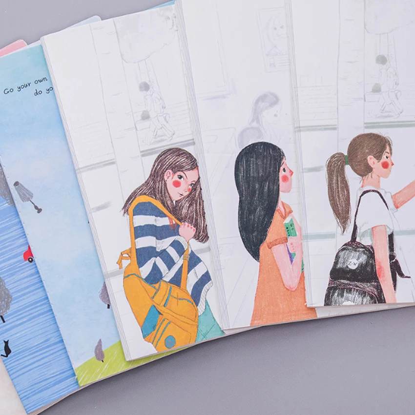 10 книг/Лот Прекрасный корейский стиль ежедневных заметок 32k A5 блокнот мини карманный планировщик Подпись Гостевая книга подарок для девочек