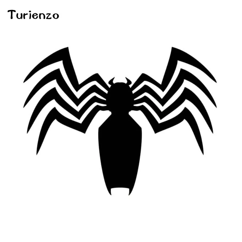Turienzo 15 см * 11 4 паук виниловая наклейка на машину стикер Venom черный/белый CT