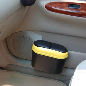 

Creative Flip Cover Car Trash Can Auto Car Mini Hanging Garbage Dust Box Detachable Side Door Hanging Trash Bin