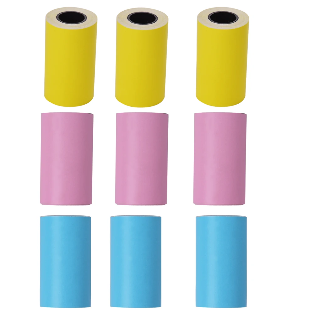 

9pcs Direct Thermal Paper with Self-adhesive 57*30mm(2.17*1.18in) for PeriPage A6 Pocket Thermal Printer for PAPERANG P1/P2 Mini