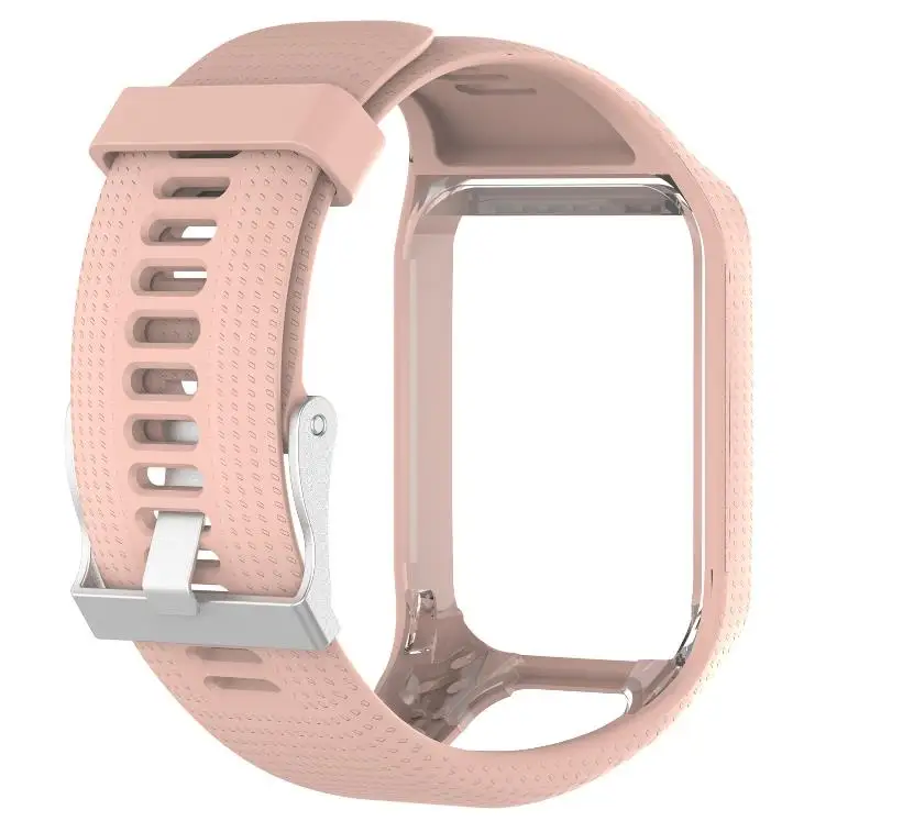 Сменный силиконовый ремешок на запястье для TomTom Runner 2 3 Spark 3 Adventurer Golfer 2 Spark Cardio gps спортивный умный ремешок для часов - Цвет: pink
