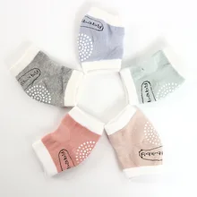 Детские носки в Корейском стиле из чесаного хлопка, сетчатые, многофункциональные, с манжетами на коленях, для малышей, маленьких детей Нескользящие Детские носки