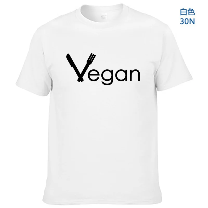 Vegan Letters Print men tshirt Casual Cotton Hipster Funny t shirt For MALE Top Tee Tumblr Drop Ship | Мужская одежда