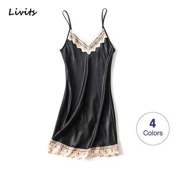 

Women's Pyjamas Premium Satin Silk Nightgown Nightdress Sleepwear Nightwear Nighty Lace Sexy For Female