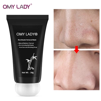 

OMY LADY Black Mask Peel Off Bamboo Charcoal Purifying Blackhead Remover Mask Deep Cleansing for AcneScars Blemishes Y01