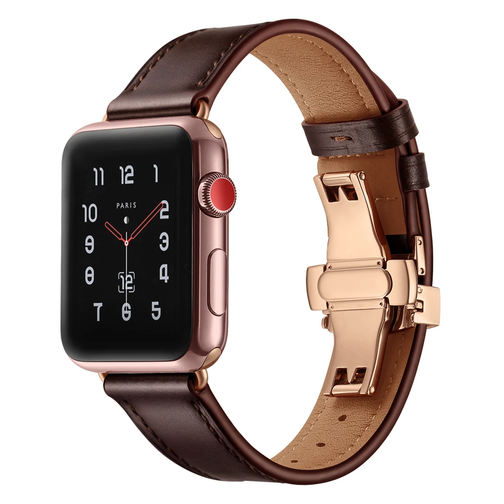 Ремешок из натуральной кожи для Apple Watch Band 38/42/40/44 мм iwatch Series 5 4 3 2|Ремешки часов| |