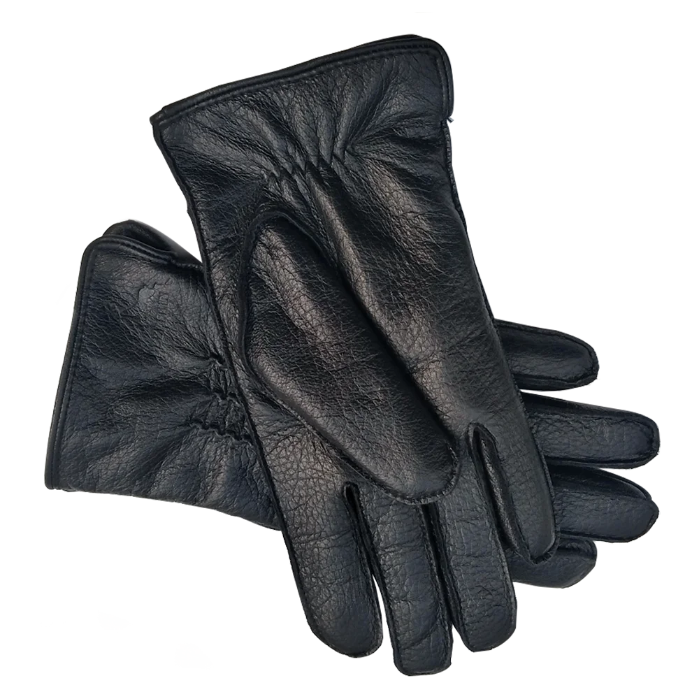 Guanti Invernali Uomo In Vera Pelle Morbida Con Touchscreen - Neri, Caldi, Eleganti, Fodera Isolata, Accessori Uomo - 2
