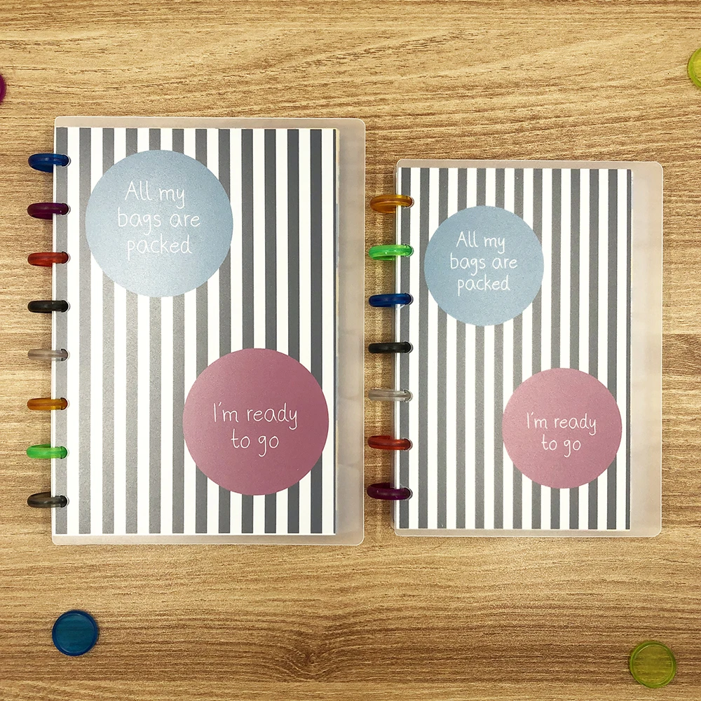 Fromthenon Disc-bound Ring Spiral Notebook A5B6 Happy Planner System Diary Scrapbook Journals Stationary School Office Supplies mini 3 hole daisy binder note planner organizer notebook journal diary ring binder kawaii school supplies