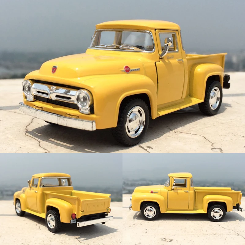  High Simulation Exquisite Diecasts&toy Vehicles: Kinsmart Car Styling 1956 Ford F100 Pickup Trucks 