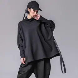 Ozhouzhan женское платье 209 новый стиль Европа и Корея товары большой размер длинный рукав летучая мышь рубашка футболка свободный крой крутая