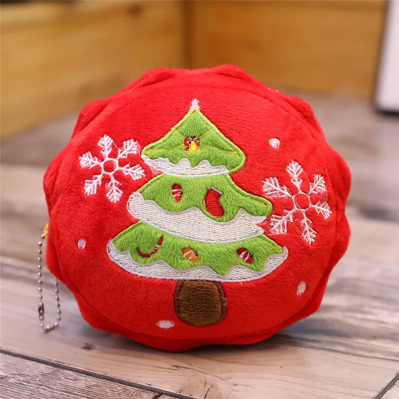 1 шт. Рождественская елка Подушка плюшевая игрушка Санта Клаус Лось торт чашка кукла кулон брелок украшение вечерние подарок на Рождество для девочки - Цвет: Tree Keychain