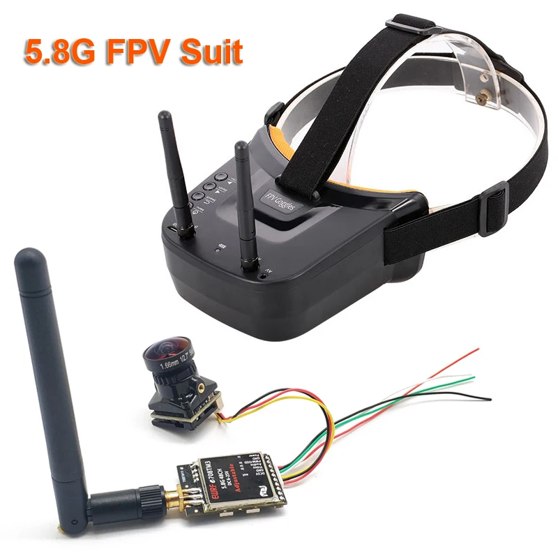 5 8G 40CH двойная антенна FPV очки монитор видео гарнитура HD для гоночного дрона и