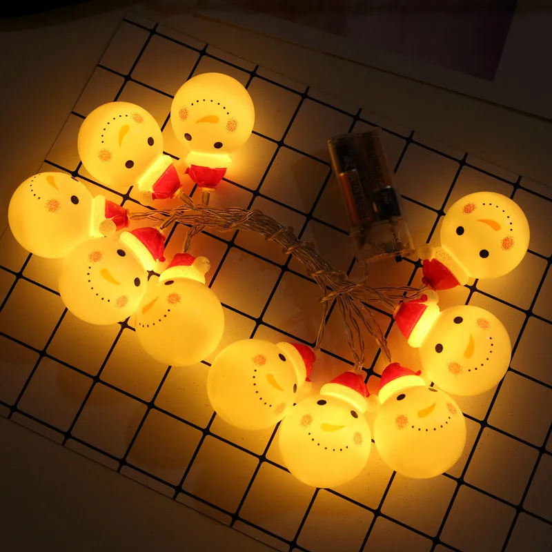 

hot style led Christmas snowman battery light string of Christmas tree lights holiday lights string of colored lights