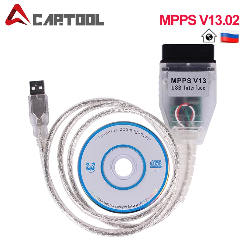 Программатор ECU SMPS MPPS V13.02 V13 K CAN Flasher Чип тюнинг перекарта MPS OBD2 автомобильный