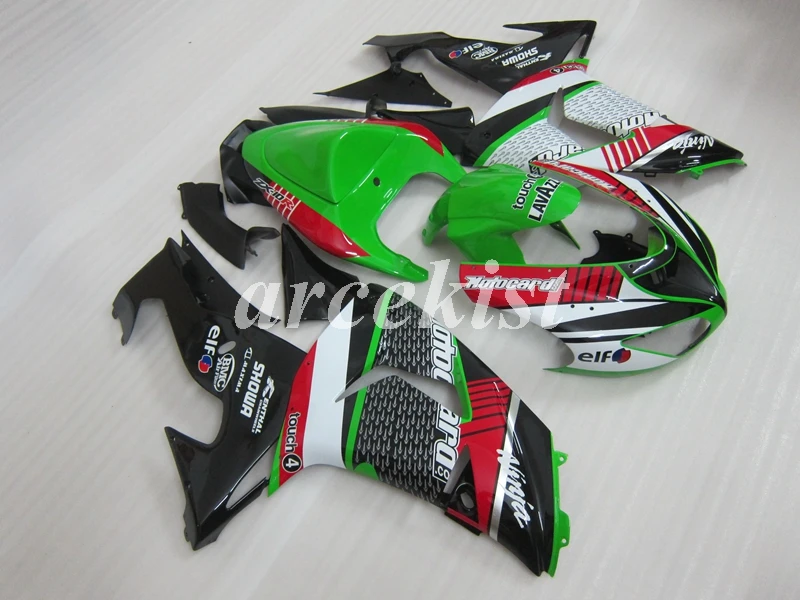 4 бесплатных подарка ABS полный обтекатель комплект подходит для Kawasaki Ninja ZX-10R ZX10R 2006 2007 06 07 обтекатели на заказ Красный Зеленый Белый