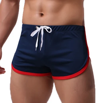 

Men's Boxers Casual Boxer Contrast Color Lace-up Shorts Home Underpants Male Underwear Running Beach Trunks