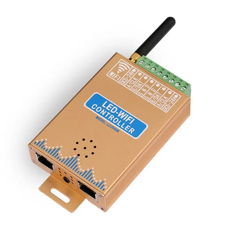 New wifi connection musical control LED digital pixel strip light controller, 2048 pixel LED screen controller, with Mic 634A