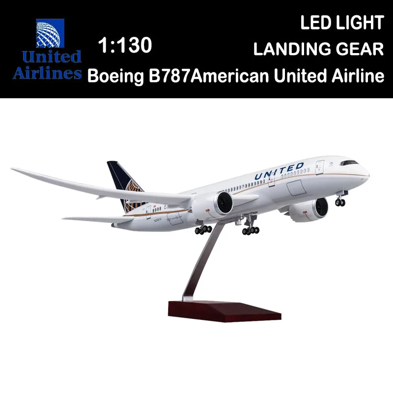 1/130 43 см самолет Boeing B787 Dreamliner Американская модель самолета светильник лайнер