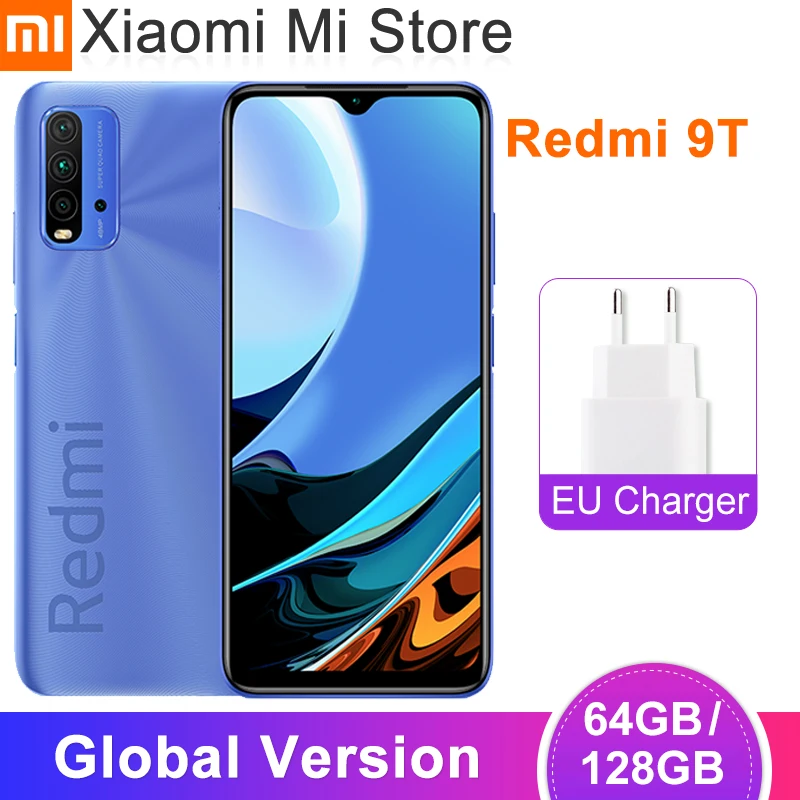 Versión Global Xiaomi Redmi 9T teléfono móvil 4GB RAM 64GB / 128GB ROM Snapdragon 662 de 6,53 FHD 6000mAh batería de la batería 48MP cámara trasera
