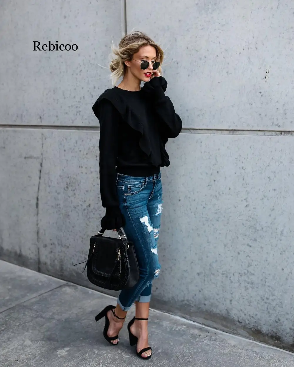 Fall Winter Fashion Pull Pullover Sweater Womens Puff Sleeve Oversized Womens Jacket Jumper Slim Cashmere Female Clothes