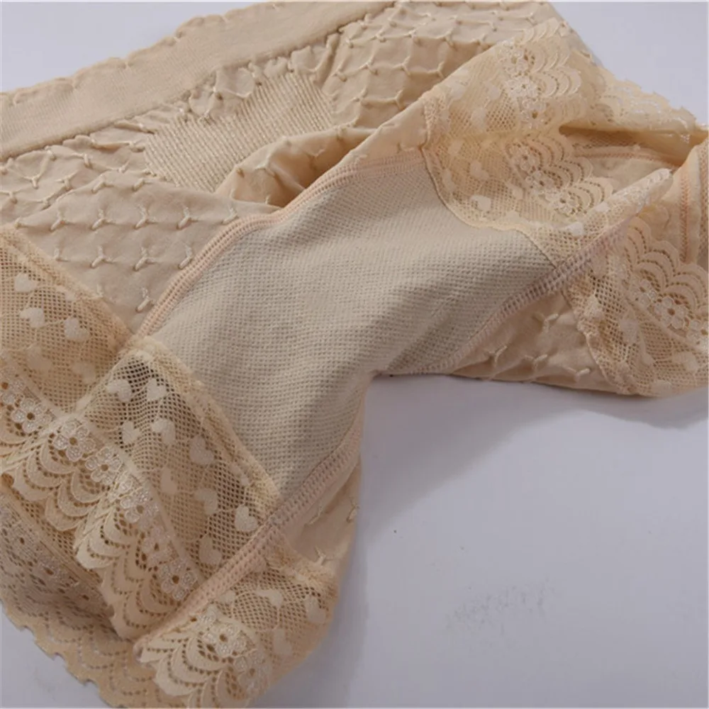 Women free size sexy flower lace safety short pants comfortable panties anti-peeping female high waist Underpants Panties SF3M