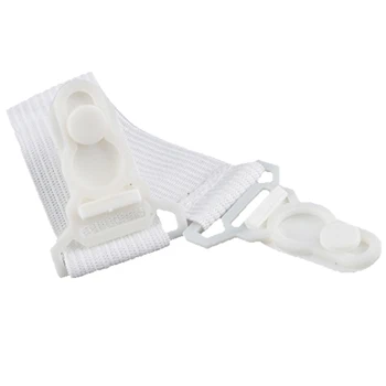 

Fitted Bed Sheet Mattress Grippers Suspenders Elastic Garter Fastener Holder Clips Straps Rubber Button Hook White