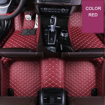 

leather car floor mats for KIA All Models K2/3/4/5 Kia Cerato Sportage Optima Maxima carnival rio ceed car styling