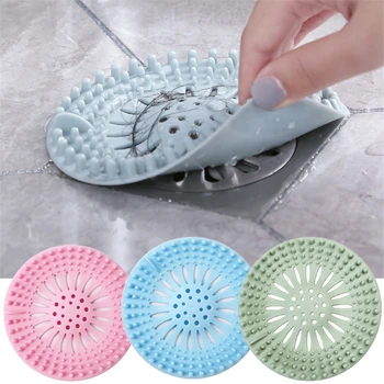 

Silicone Sink Strainer Bathroom Drain Hair Catcher Bath Stopper Plug Sink Strainer Filter Shower Floor Drain Kitchen Accessories
