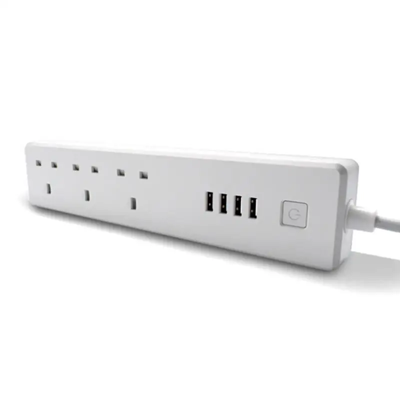 Smart Power Strip Wifi Surge Protector with Alexa 3 AC Outlets and 4 USB Ports Compatible with Alexa