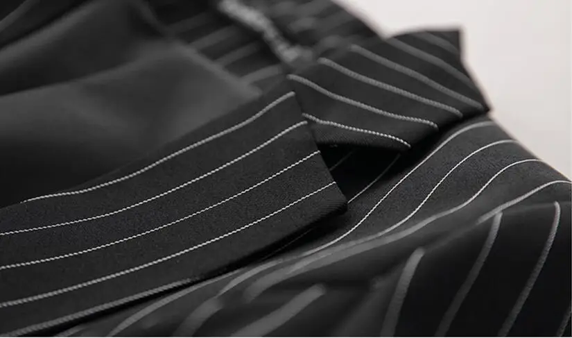 Костюм размера плюс 5XL 6XL, Женский блейзер, новинка, полосатые блейзеры, женские костюмы, короткие приталенные демисезонные пальто, женские куртки белого цвета