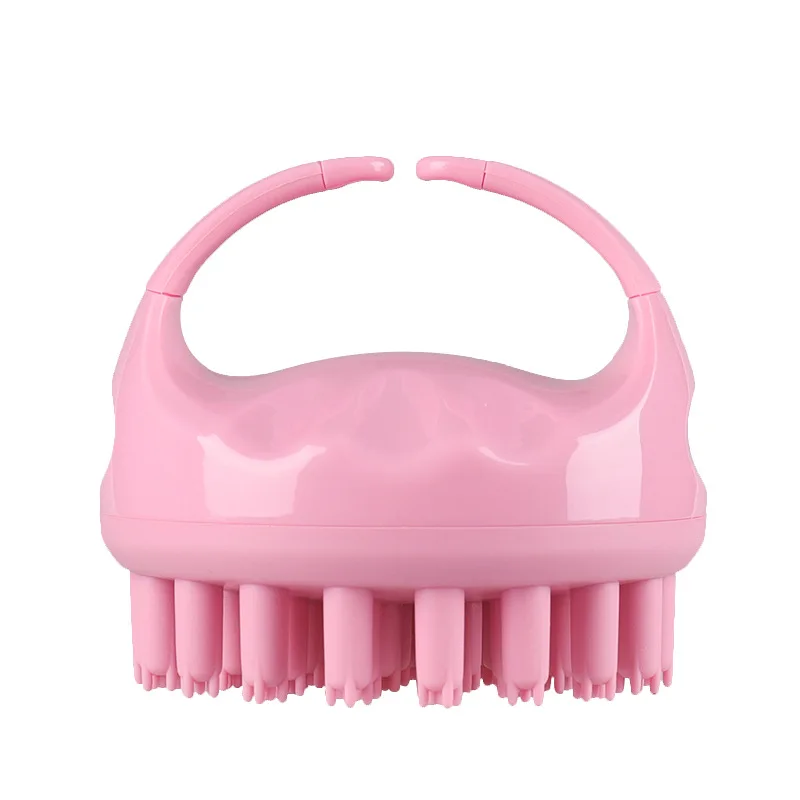 pink color Силиконовый шампунь для очистки волос, расческа для кожи головы, массажер для волос, щетка для тела, душа, ванны, мытья спа, Массажная щетка для спины, Прямая поставка - Цвет: pink color