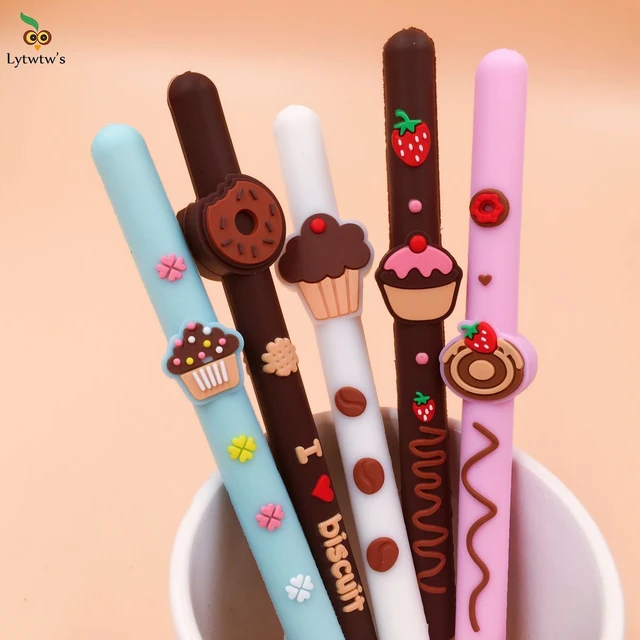 0.5mm Soft Silicone Gel Pen Cute Donut Pen Office Students Creative  Stationery Gift for Girls - AliExpress