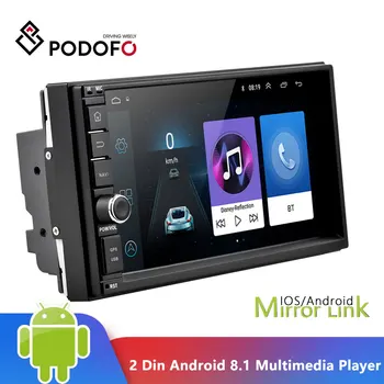 

Podofo 2 Din Android 8.1 Car Multimedia Player 7'' Touch Screen 2din GPS Mirror Link WIFI Car Radio Audio Bluetooth Autoradio
