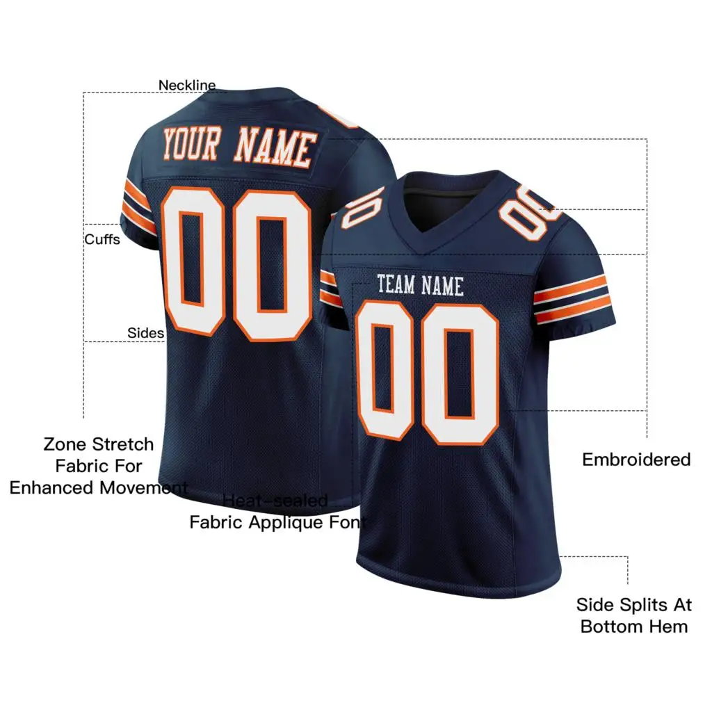 Custom Football Jersey Print Team Name/Number Rugby Jersey Practice Absorbent Uniform for Male/Women/Youth Outdoors/Indoors