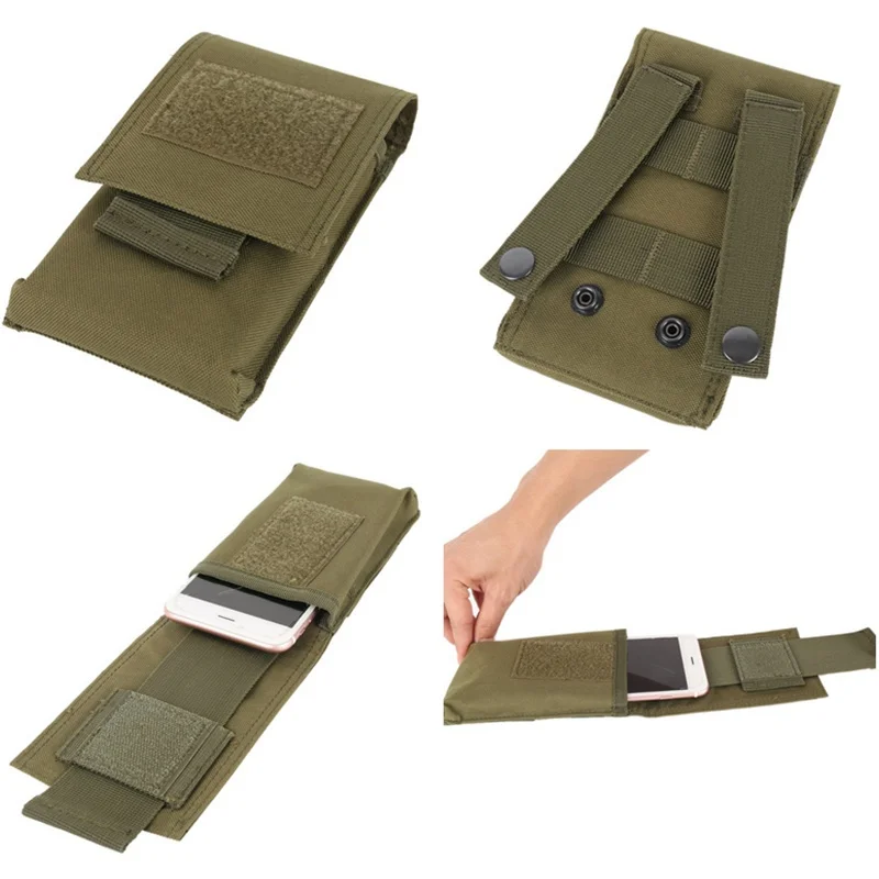 

Molle Phones Holder Pouch Outdoor Tactical Mobile Phone Holster Military Army EDC Hunting Running Cell Phone Case Waist Bag