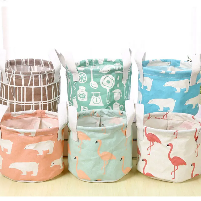 

Foldable Desktop Storage Box Toy Dirty Clothes Container Organizer Sundries Storage Box Pouch Underwear Makeup Storage Basket