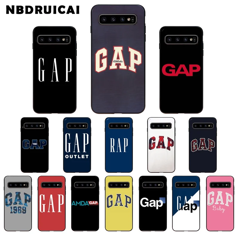 

NBDRUICAI Luxury Brand gap TPU Soft Silicone Phone Case Cover for Samsung S9 plus S5 S6 edge plus S7 edge S8 plus S10 E S10 plus