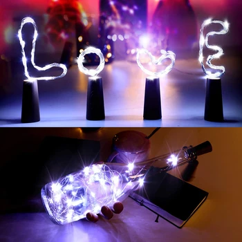 

1/10 pcs Battery-powered Cork Wine Bottle Lght 2m DIY LED String Light Bar Light Birthday Party Wine Bottle Stopper Light Strip