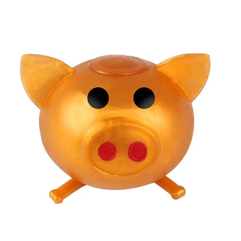 Creative Children Adult Decompression Toys Cartoon Pig Head Fidget Pressure Vent Ball Funny Gag Toys Halloween Decorations