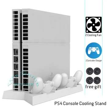 

PS4 Console Ultrathin Charging Heat Sink Cooling Fan PS 4 Holder Cooler Stand for Sony Playstation 4 Dual Controllers Charger