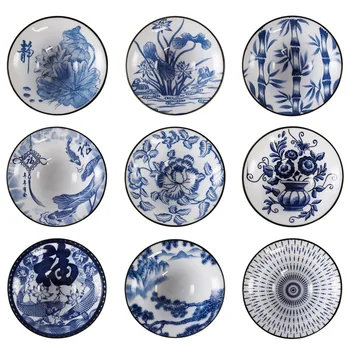

WIZAMONY Blue and White Porcelain Cup Ceramic pin ming bei Personal Douli Substation Small Cup jian zhan Bowls Kung Fu Tea