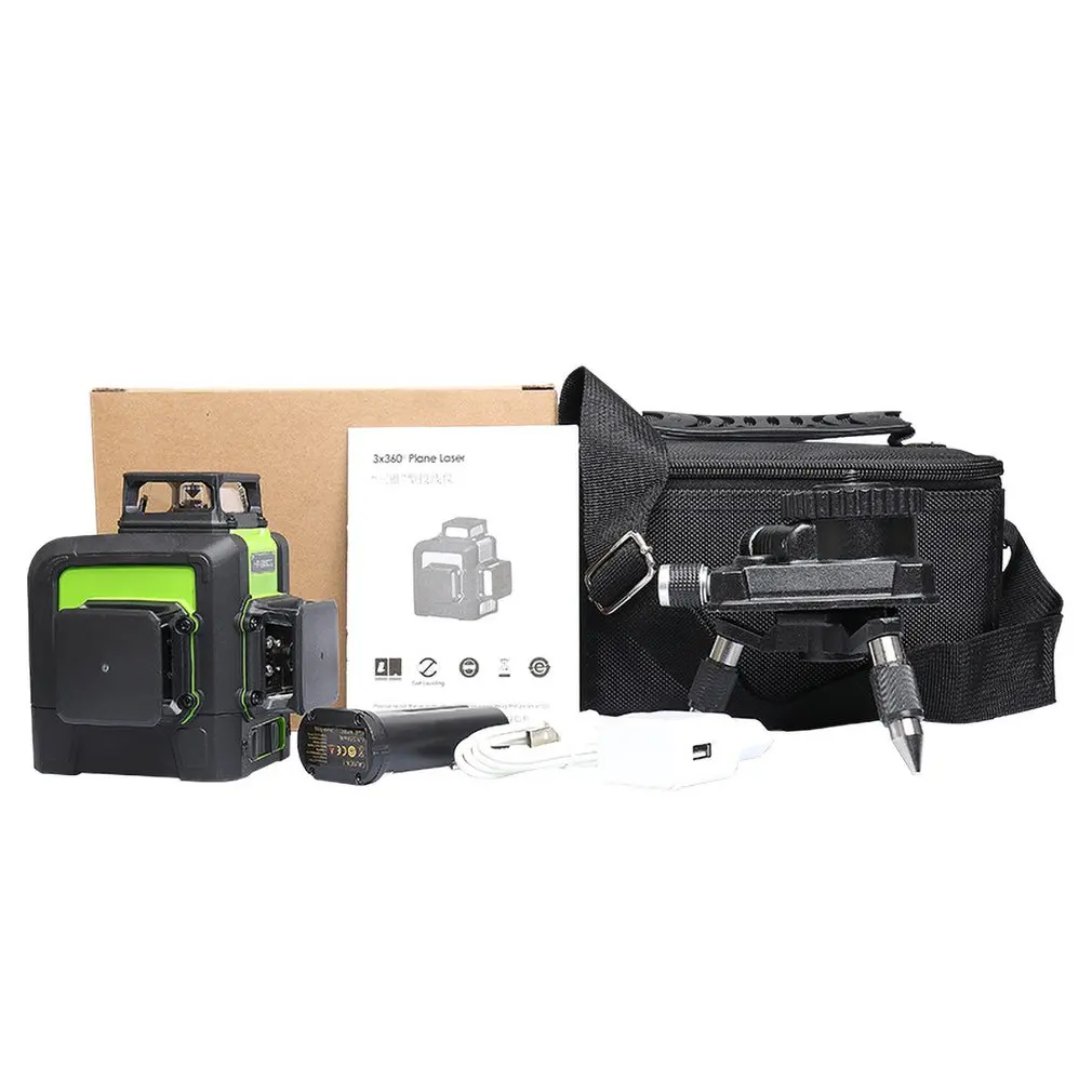 

Portable Green Laser Levels 12 Lines Leveling Instrument Self-leveling Laser Leveler Vertical Horizontal Cross Laser
