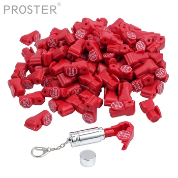

（Send from Russia）Proster 100 pcs Security Stop Lock for Help Hook Anti-Theft 6mm Open Easily With A Key