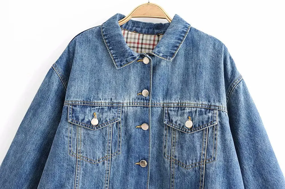 

2019 Spring New Style Casual Wind Burrs Decoration Cowboy Jacket