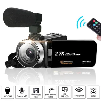

Digital Video Camera YouTube Vlogging Camcorder, HD 1080P 30FPS 30MP 16X Digital Zoom 3.0 Inch IPS LCD, DV Digital Cameras