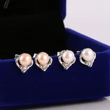 Лидер продаж натуральный Серьги с жемчугом серьги-гвоздики для Для женщин пресноводный жемчуг AAAA серьги аксессуары серьги бриллиантов ювелирные подарки 6-7 мм