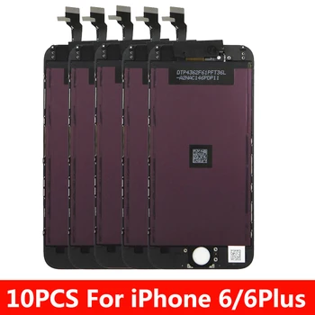 

10PCS/Lot AAA+ For iPhone 6 6S LCD Display Touch Screen Replacement For iPhone 6Plus 6S Plus LCD No Dead Pixel+Tempered Glass