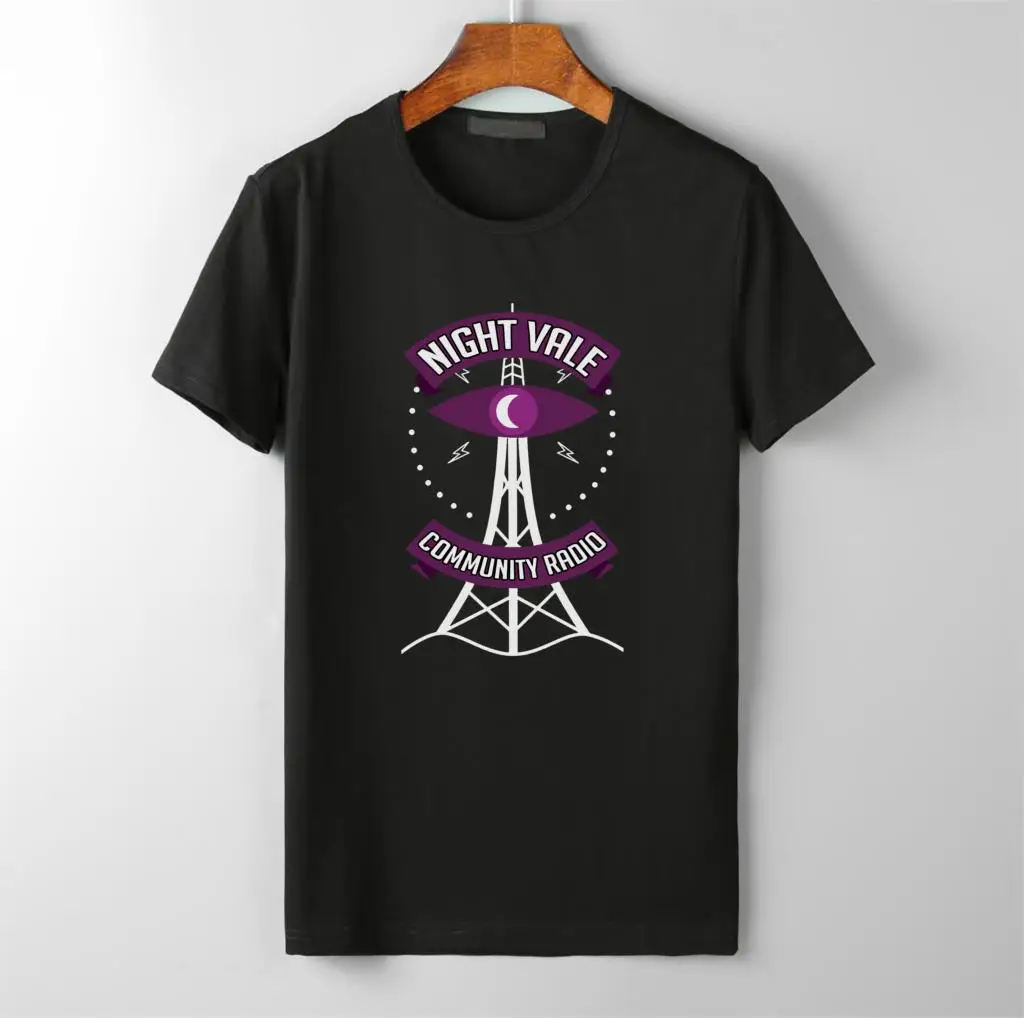 Футболка для мужчин и женщин Night Vale футболка из 100% хлопка с забавным принтом
