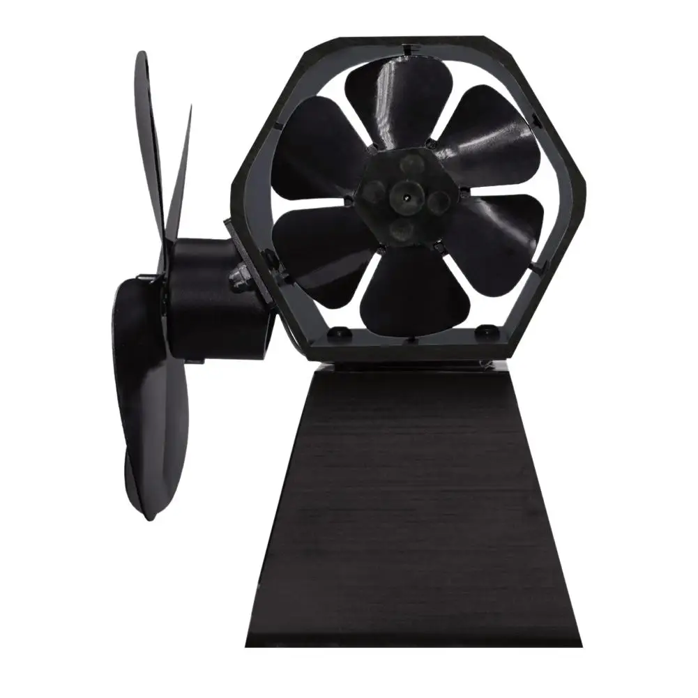 

Black Stove Thermal Power Fireplace Fan New High Quality Europe And America Style Hot Power Four Page Fan Wood Fireplace Fan Hom