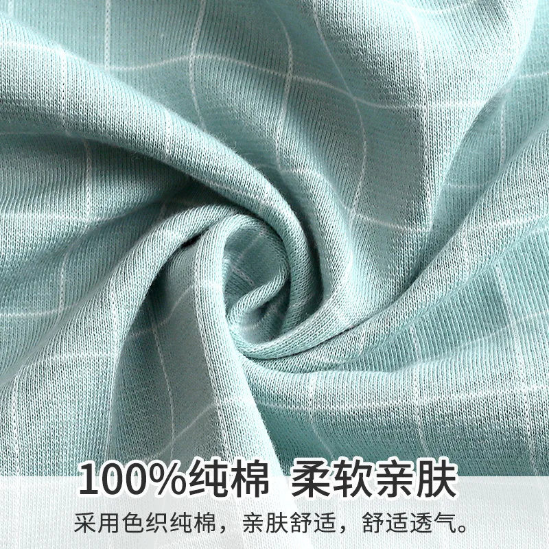 Пижама женская в клетку 2020 хлопок на пуговицах светильник длинным